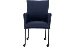 Goossens eetkamerstoel funk blauw leer - 8227236-01